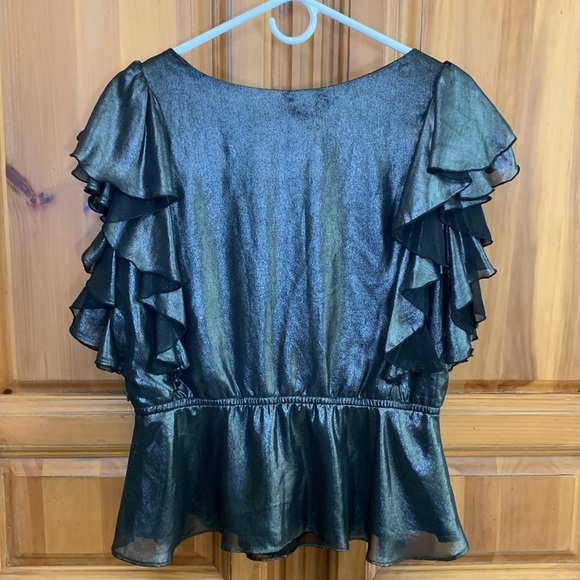 J. R. Nites Formal Shiny Black Top - Picture 2 of 9